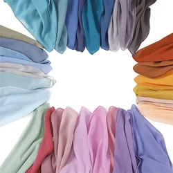 110*110CM Square Pearl Chiffon Hijabs Scarf Plain Solid Color Headwraps Muslim Women's Khimar Headscarf 45 Colors Wholesale