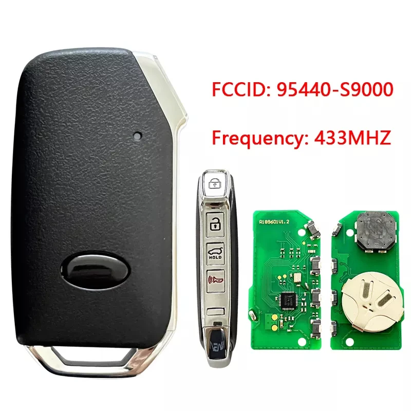 CN051100 Aftermarket 4 Button Smart Key For KIA Telluride 2020-2021 Remotes 433MHz HITAG 3 Chip 95440-S9000 TQ8-FOB-4F24 CR2032