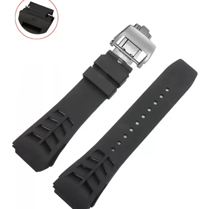 

Original Quality Soft Colorful Waterproof Natural Rubber Watchband For Richard Mille Watch Strap Bracelet Raw Ear Type 25mm*20m