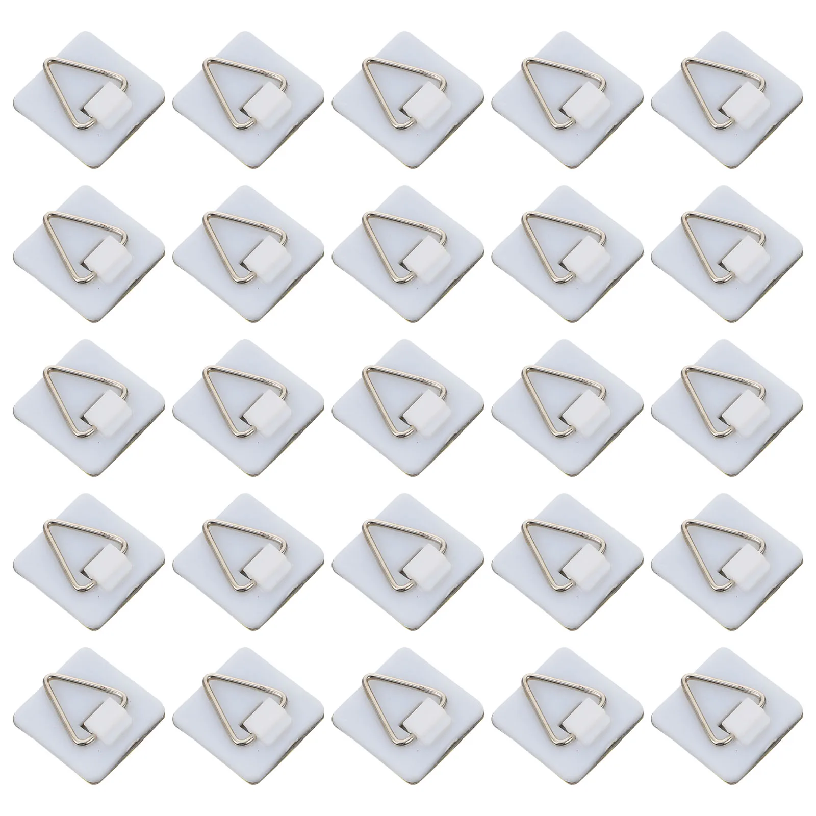 

50pcs Nail-free Hooks Sturdy Wall-mounted Hangers for Photo Frames CD Calendars Home Decor Non-trace PP Material Strong
