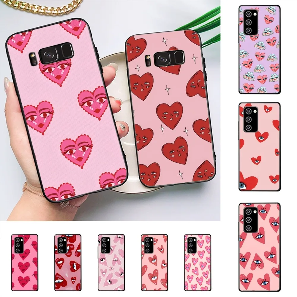 

Pink Eyes Love Phone Case For Samsung J 7 Plus 7core J7 Neo J6 Plus Prime J6 J4 J5 Mobile Cover