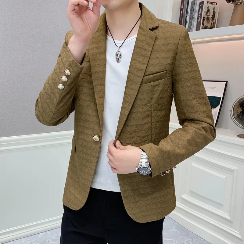 

Business upscale men's Spring and autumn casual suit Stylish handsome jacket Thin jacket casual small suit