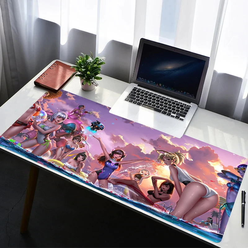 Mouse Pad Non Slip Rubber Cartoon Mousepad Laptop Gamer Cabinet Keyboard Pad Office Computer Gaming Desk O-overwatch Mouse Mat