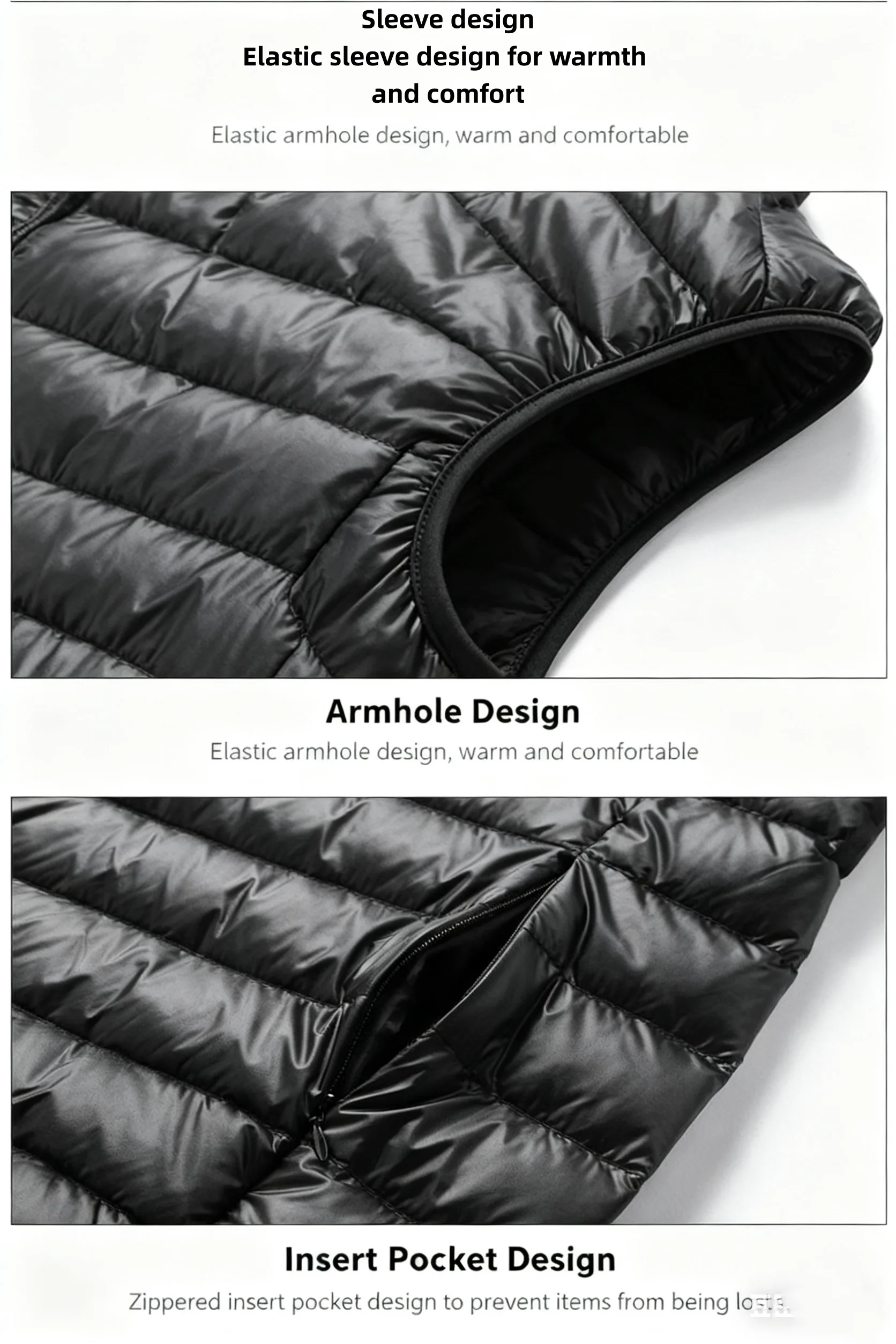 أسفل سترة الرجال مقاوم للماء عادية المحمولة في الهواء الطلق خفيفة الوزن مبطن الذكور سترة سترة الخريف الشتاء ملابس رجالية مريحة