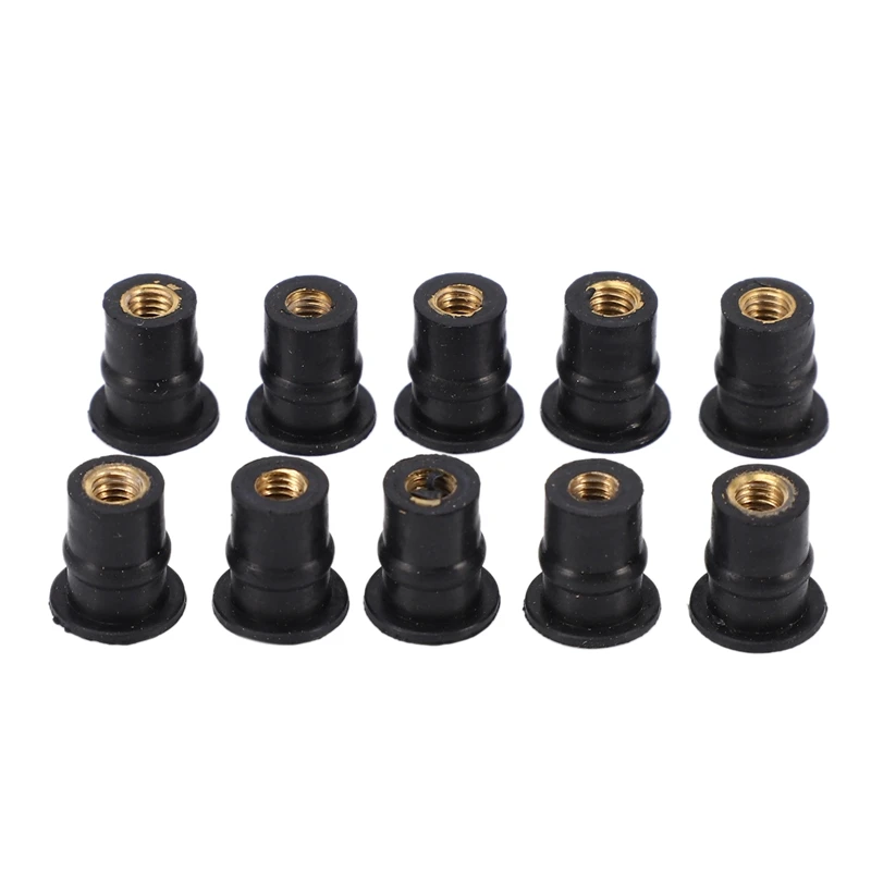 M5 Rubber Well Nut 5Mm Metric Motorcycle Windscreen Well Nut Brass NUTS