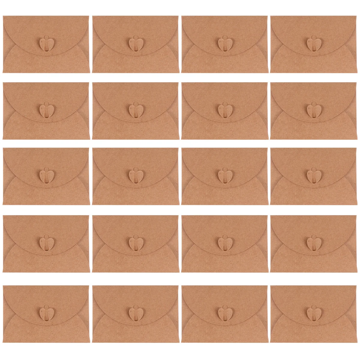 20 قطعة مغلفات ورق الكرافت قسط الحرفية البني المغلفات لبطاقات دعوة عيد الميلاد الزفاف الذكرى حفلة هدية الرجعية #2