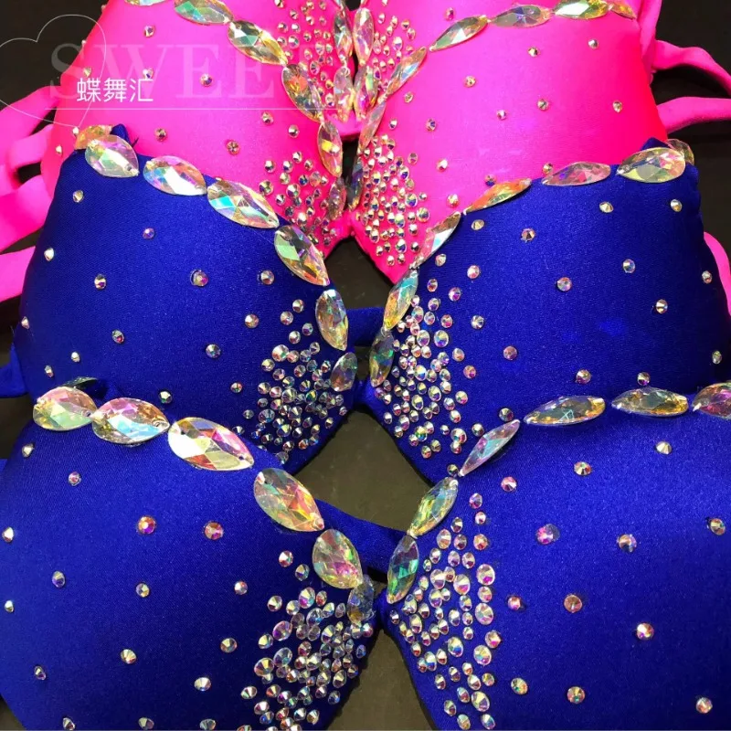 Sutiã de dança do ventre personalizado, faça você mesmo, fantasia simples, espumante, estampagem a quente, código de decoração, cor, reunião completa, formato de copo