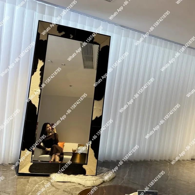 W European Cow Style Full Body American Creative Floor Clothing Store Fitting Mirror Home Bedroom Dressing Mirror