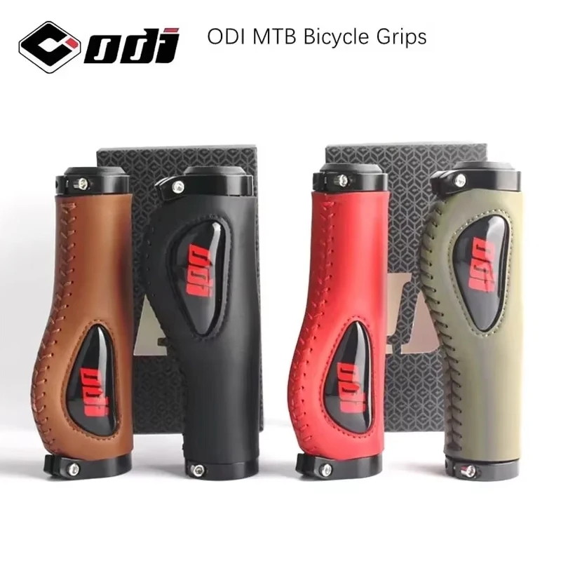 

ODI MTB Сверхлегкое стопорное кольцо из алюминиевого сплава, кожаное противоскользящее амортизирующее силикагелевое коврик, складная ручка для велосипеда, аксессуары для велосипеда