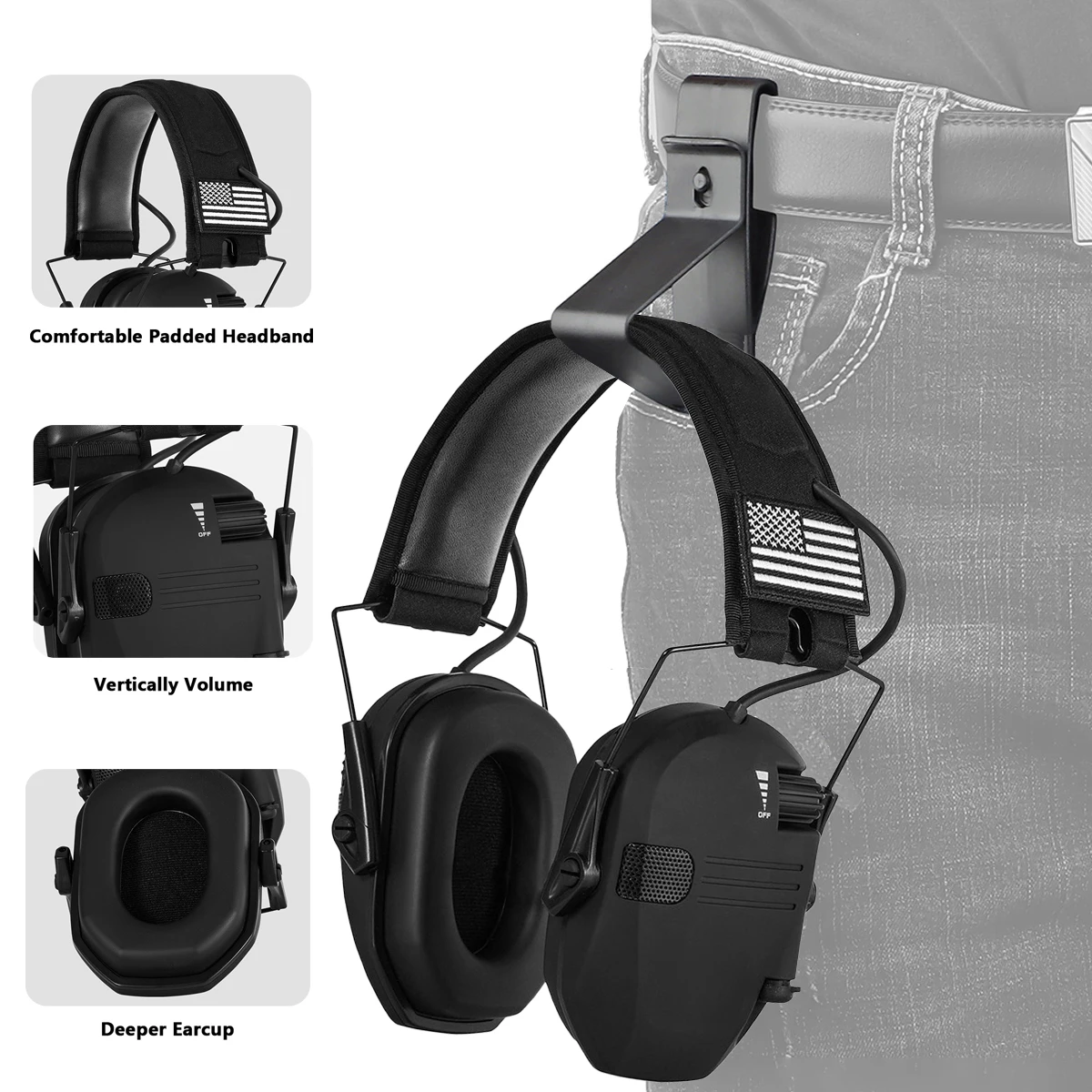 Tactical Active Headphones Original Electronic Shooting Earmuffs Hunting Sound Pickup Noise Reduction Protection Hearing Headset