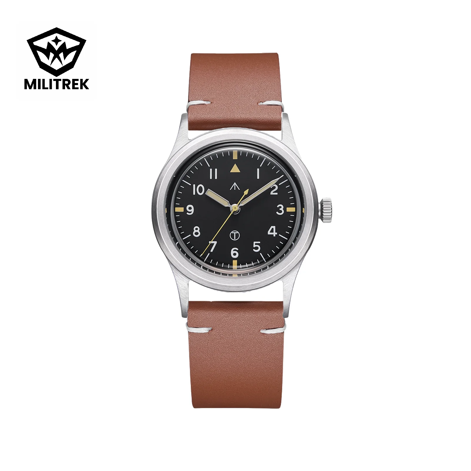 

Мужские уличные часы 36 мм кварцевые VH31 светящиеся 100 м водонепроницаемый корпус из нержавеющей стали кожаный ремешок в стиле милитари полевой тактический стиль