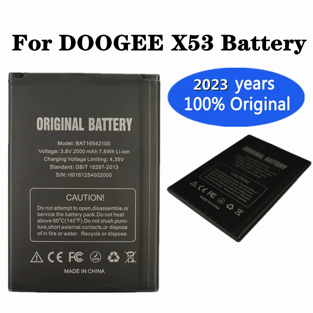 

2023 год, новый оригинальный аккумулятор BAT18532200 Для DOOGEE X53, 2200 мАч, Стандартный аккумулятор, аккумулятор + номер отслеживания