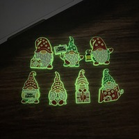 glowing in dark Christmas carton shoe buckle charms accessories decorations for sandals sneaker clog party woman unisex man gift