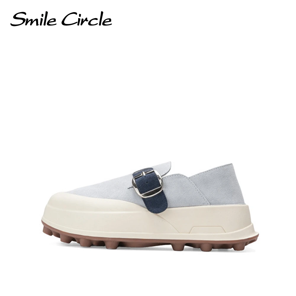 Smile Circle Casual Schoenen Mooie En Comfortabele Platte Platteauschoenen Mode Ronde-neus Dames Sneakers