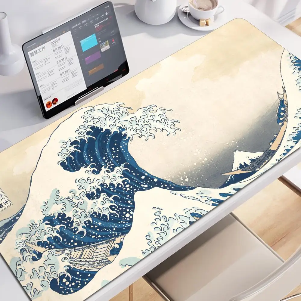 

Art The Great Wave Off Kanagawa Mouse Pad Anti-slip Desk Mat PC Laptop Accessories Office Keyboard Large Gamers Decoracion