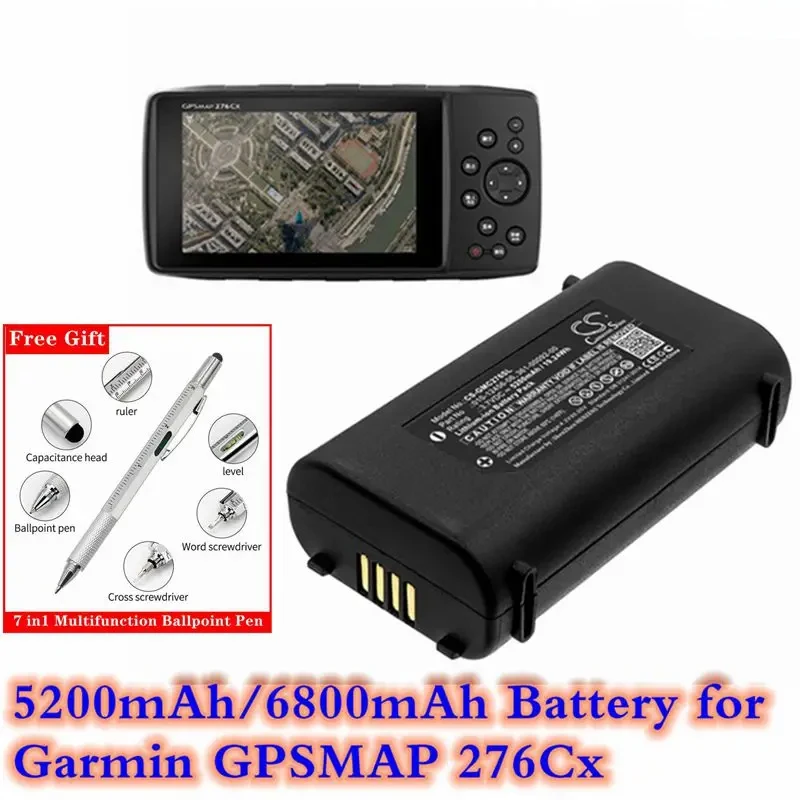 

CS Replacement Battery For Garmin GPSMAP 276Cx 010-12456-06, 361-00092-00 5200mAh/19.24Wh