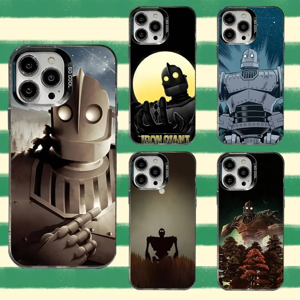 

Robot I-Iron Giant Phone Case For iPhone 16,15,14,13,12,11,8,7,Pro,Max,Plus,Mini,XS,SE Anti Fall Black Matte Hard