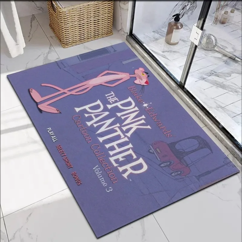 

MINISO Disney Pink Panther Door Mats Living Room Entrance Bedrooom Bathroom Kitchen Entrance Carpet Non Slip Home Decor Rug