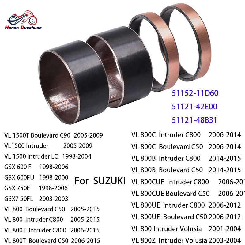 Buchas de Cobre para Amortecedor Dianteiro de Moto SUZUKI GSX 600 750 GSX600 GSX750 VL 800 1500 VL800 VL1500 Intruder Boulevard
