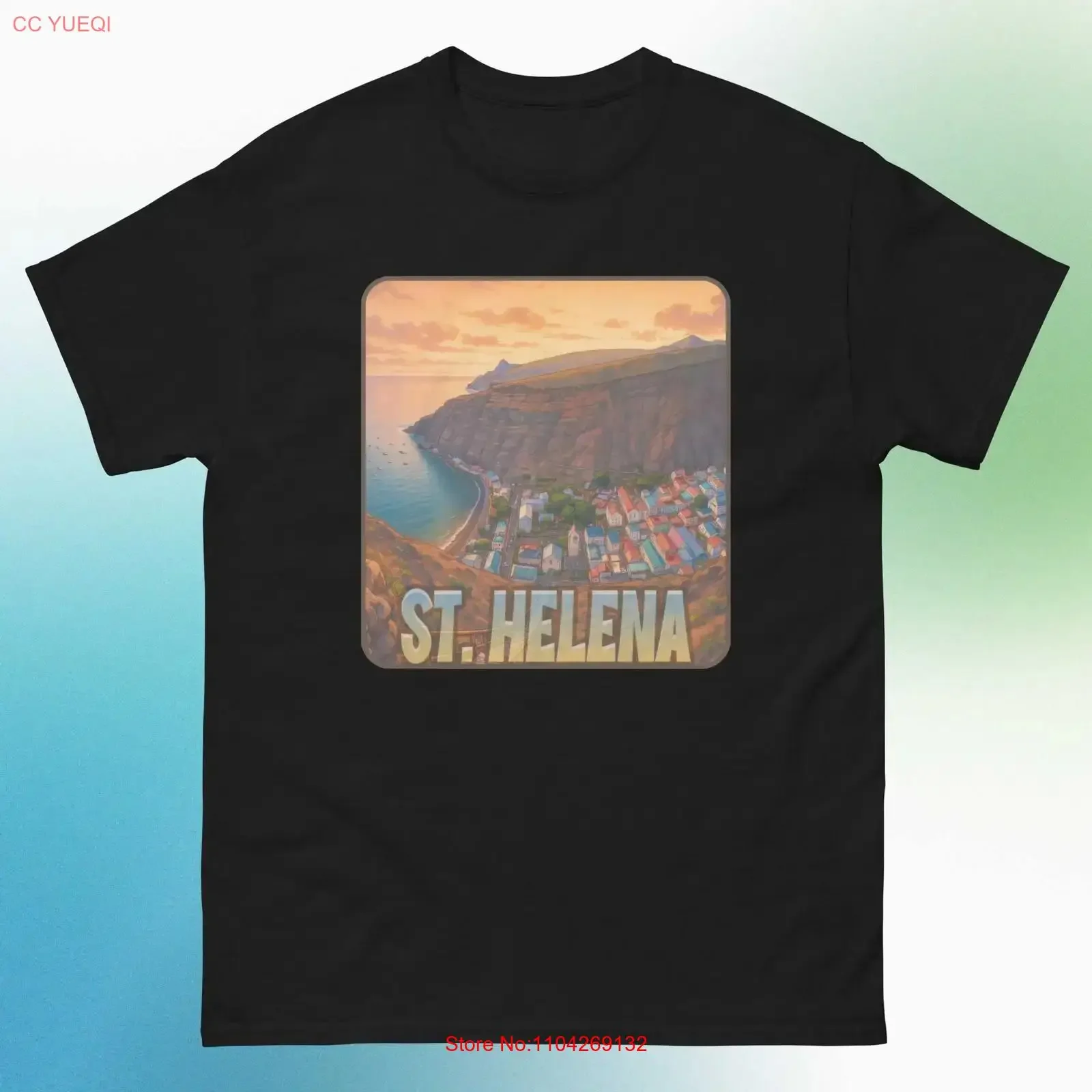 St Helena Island South Atlantic Design 1  T Shirt vintage Washed graphic Top For Everyday Wear Comfortable homme fashion