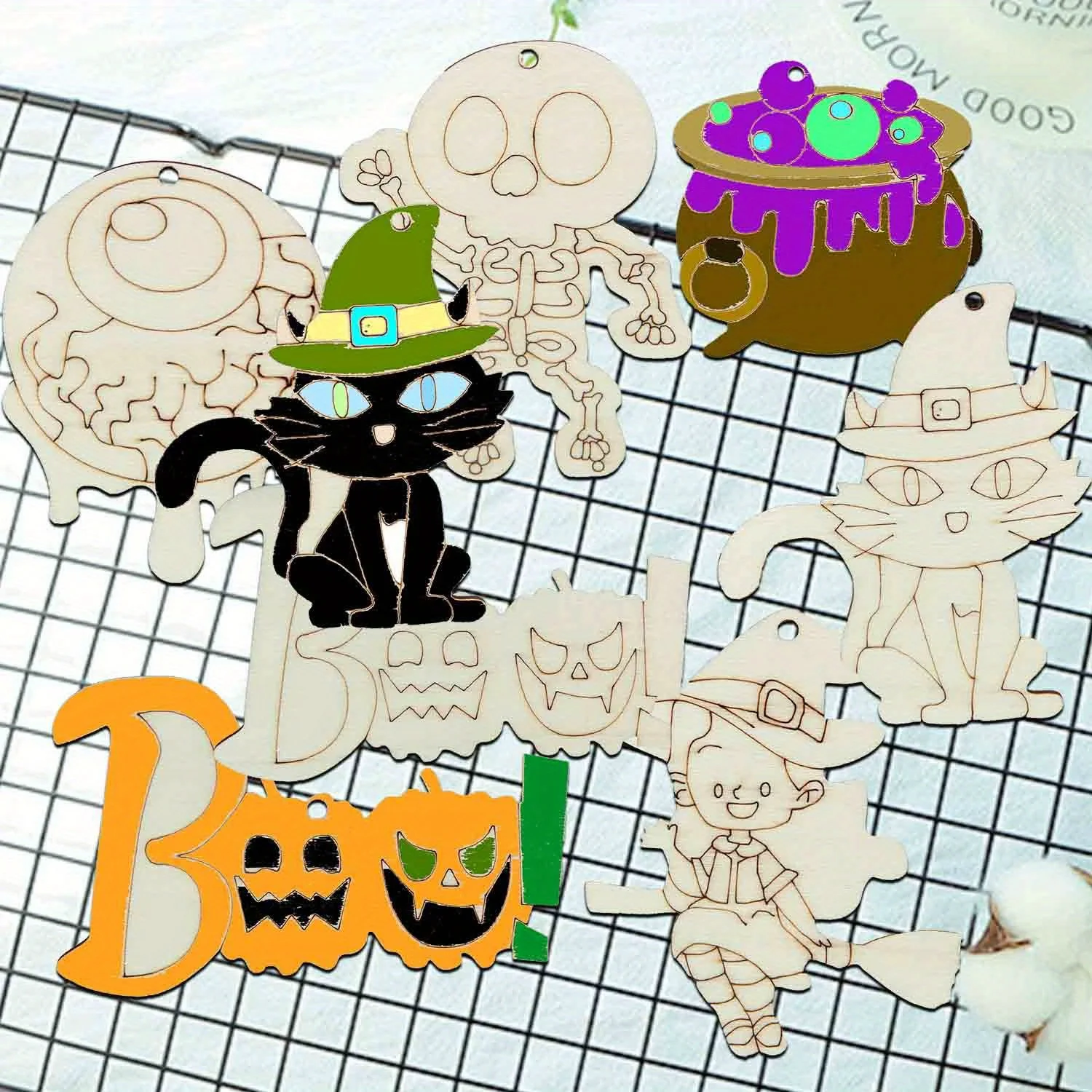 Wood Halloween Ornament Kit 3