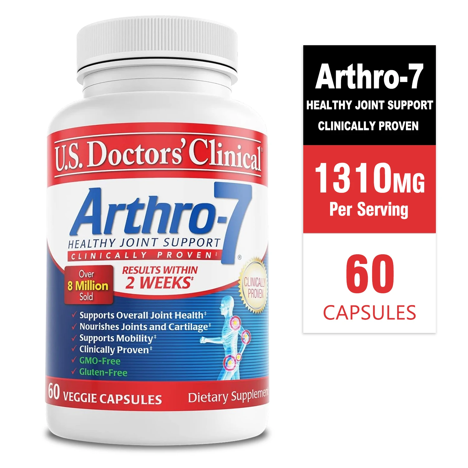 

Arthro-7 Healthy Joint Support - Bone Health Complex Supports Cartilage Repair and Improves Joint Mobility
