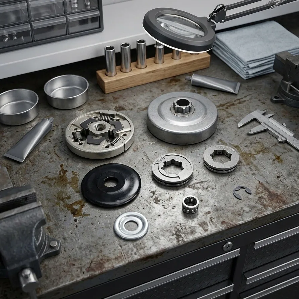 MS260024026 For Chainsaw Clutch Kit for MS260 MS240 MS261 MS270 MS280 MS291 024 026 Includes Clutch Drum Sprocket Bearings