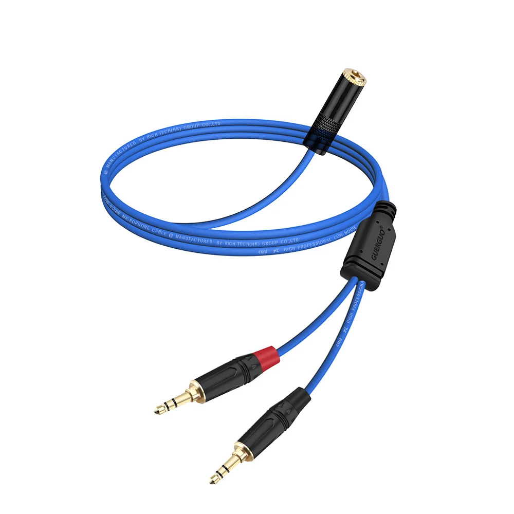 Audio Splitter Headphone Adapter 3.5mm AUX Cable for Computer Female/Male to 2 Male/Female Mic Y Splitter Headset to PC Adapter