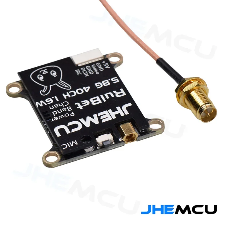 FPV Video Transmitter For JHEMCU 3016W RuiBet Tran Supports 2-6S 1.6W Racing Drone Built-In Microphone Long Range High Power HD