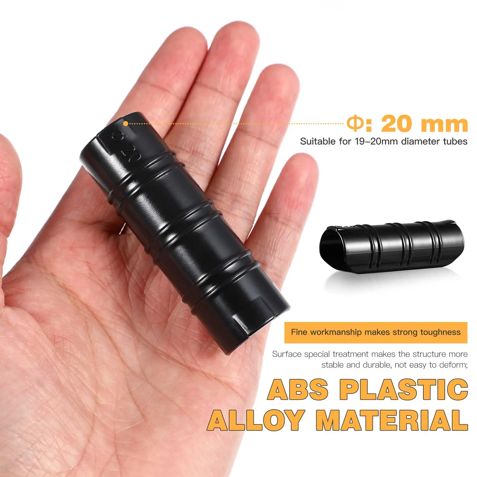 30 Pcs Snap Pipe Clips High Strength Durable Black Plastic Tube Clamps Greenhouse Frame Garden Buildings Reusable