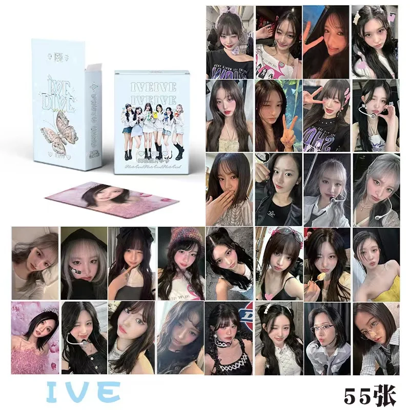 50Pcs/Set Idol Group Laser Photocard ZB1 GIDLE ITZY NMIXX New Album Postcard Lomo Cards HD Photo Prints Pictures Fans Gifts