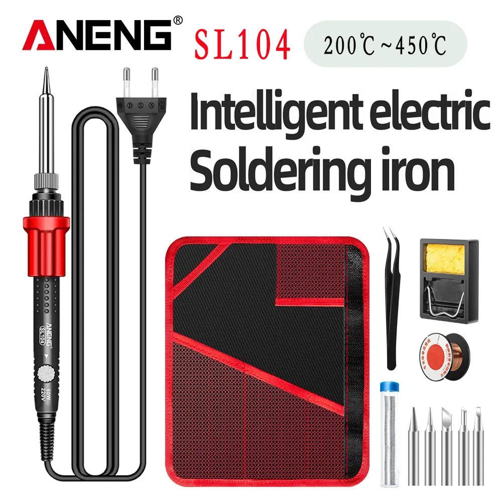 

ANENG SL104 Electric Soldering Iron 60W Fast Welding Equipment 110V/220V Rework Station Heat Pencil Tip Professional Repair Tool