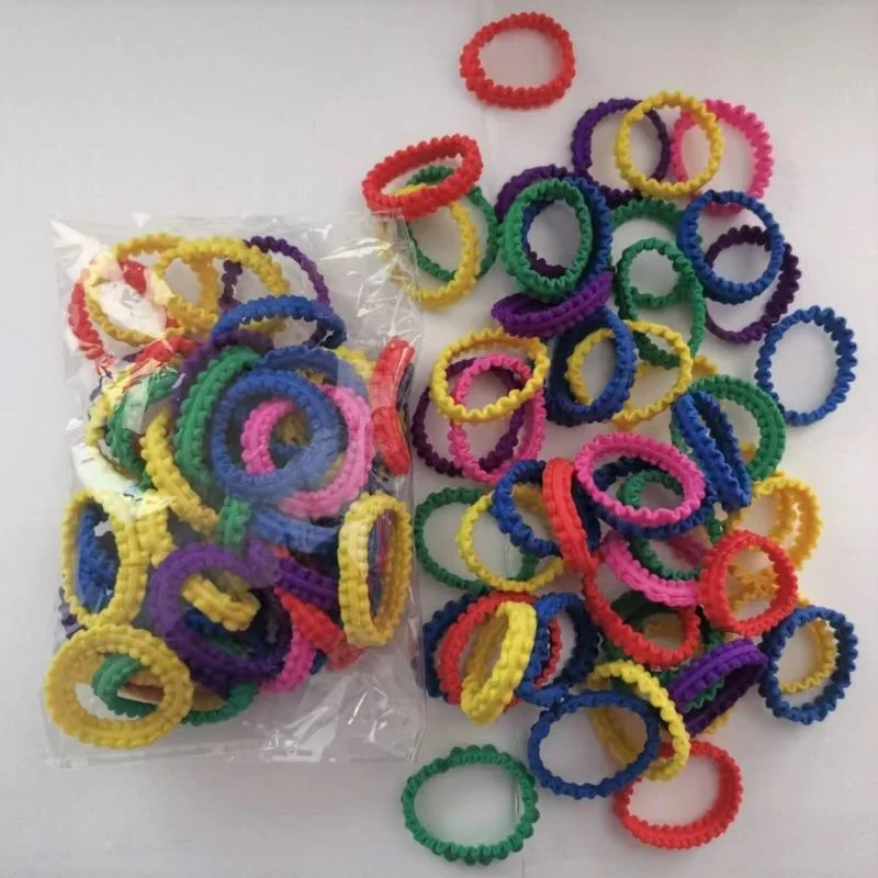 50PCS Children Colorful Mini Elastic Hair Bands Girls Cute Rubber Ponytail Band Sweet Kids Hair Accessories Small Scrunchie