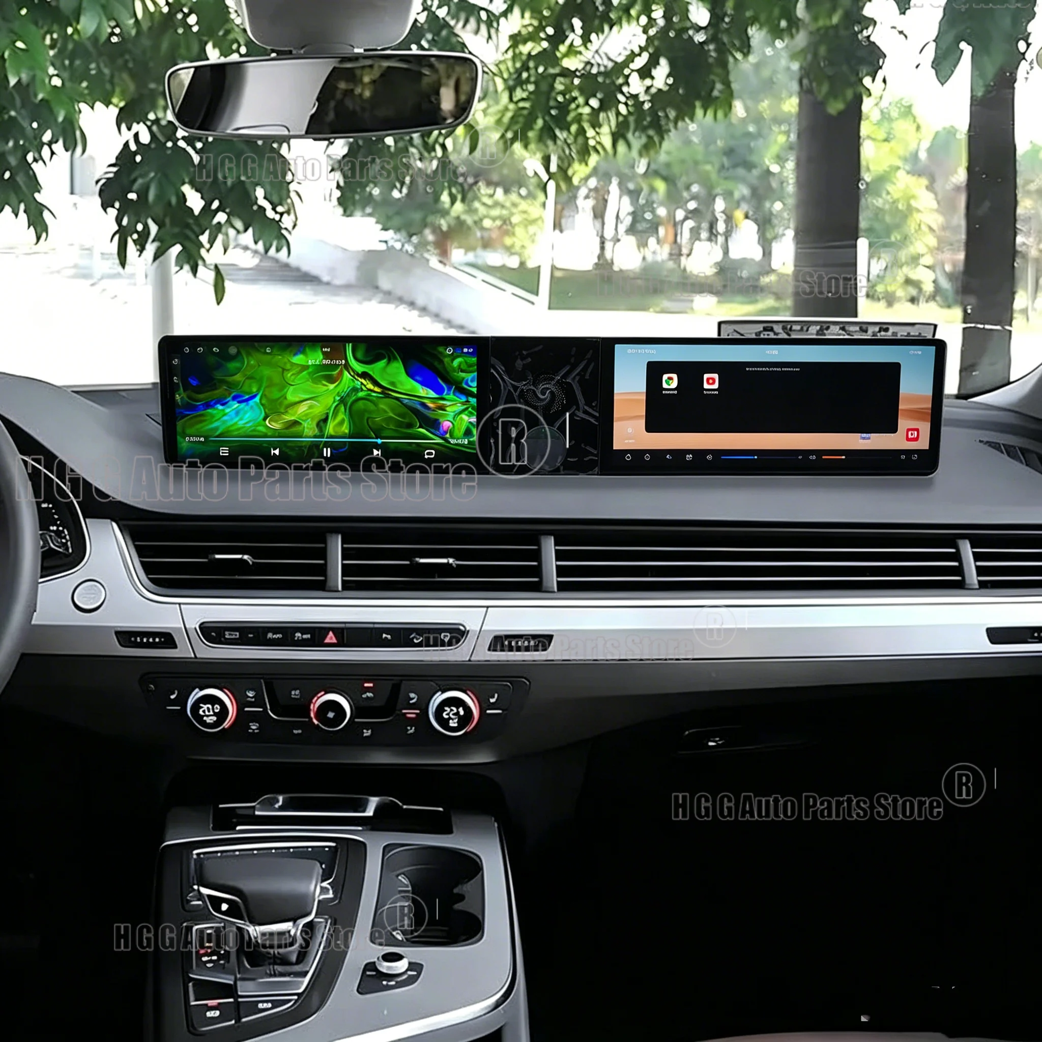 

jo 12.3 Inch For Audi Q7 2016-2020 Car GPS Navigation Multimedia System Upgrade Touch Dual Screen Android 13 Carplay Car Radio
