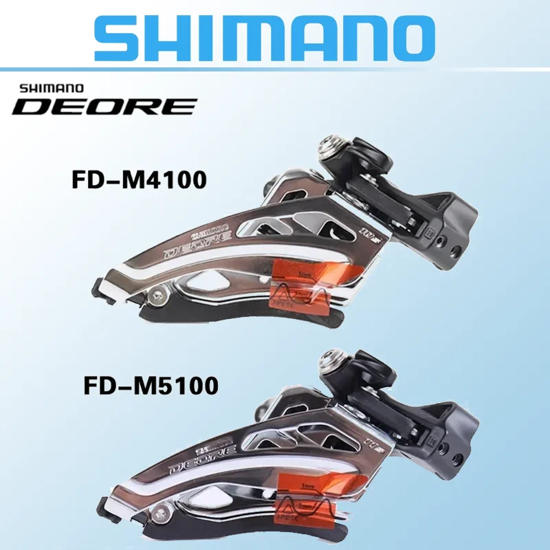 Shimano DEORE FD M4100 M5100 Front Derailleur FD-M4100-M FD-M5100 SIDE SWING Clamp Band Mount 2x10 Speed 34.9mm 10s 2x10S 2v 10v