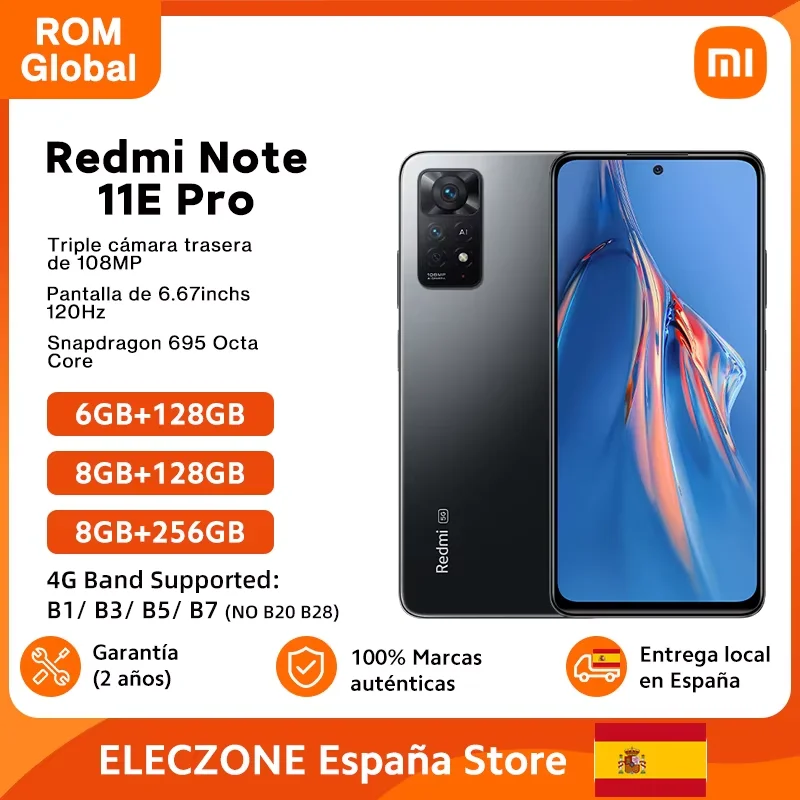 Global Rom Xiaomi Redmi Note 11E Pro 5G Smartphone Note 11 E Pro 108MP Rear Camera Snapdragon 695 67W Charger 5000mAh Battery