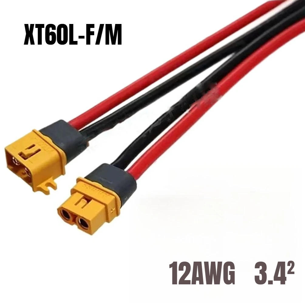 XT60L-F/M Fixed Mount XT60L Anti-Slip Male Female Plug Cable for Industrial Low Voltage Device Power Line
