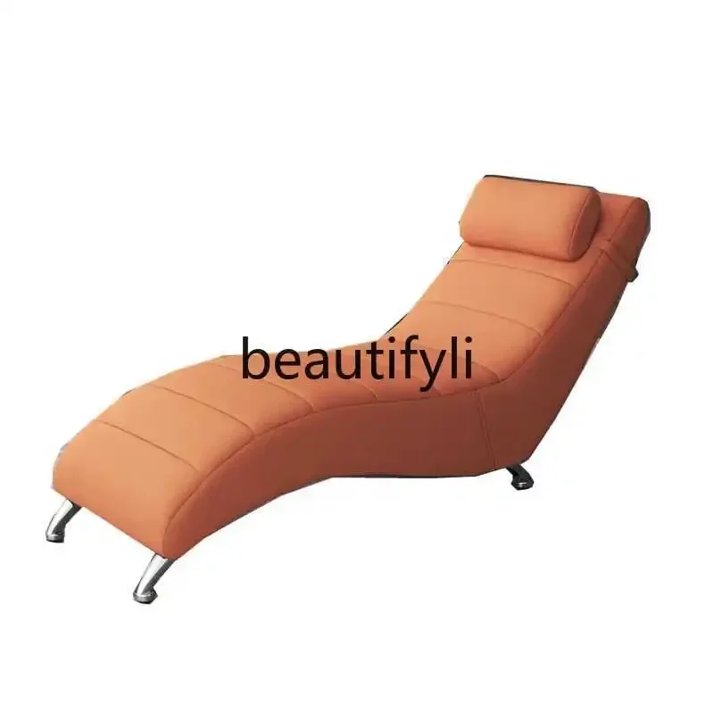 

2024 new concubine chair lazy sofa concubine couch living room balcony bedroom first layer cowhide