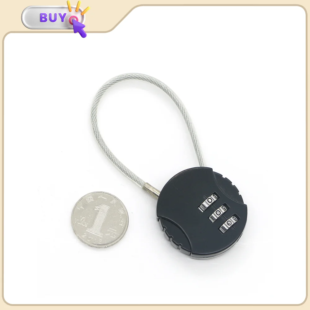 

Manufacturer direct luggage zipper lock round padlock luggage accessories combination lock universal anti-skid design