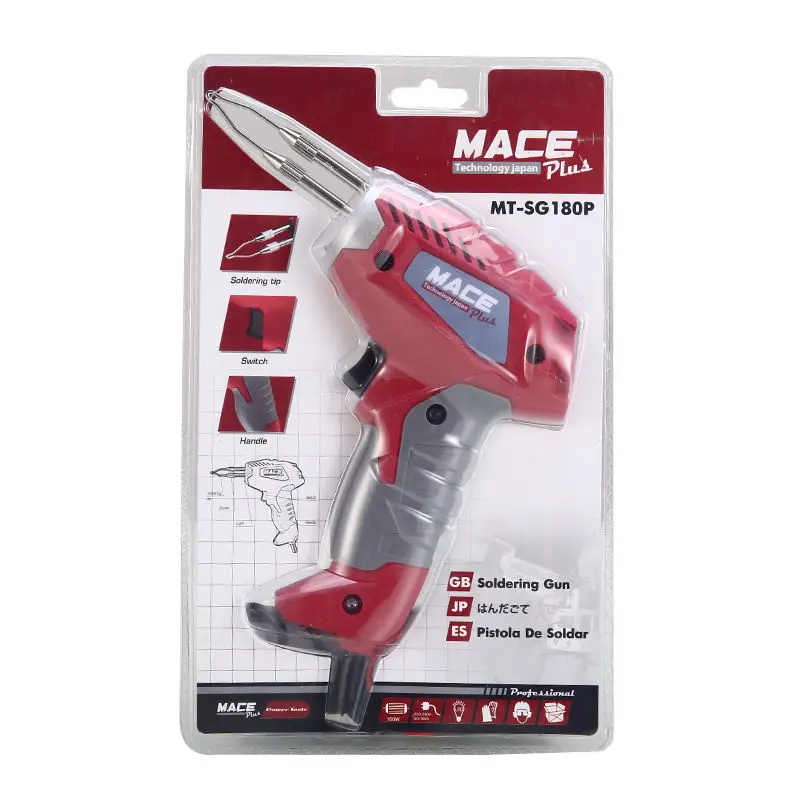 Gun Solder Manual High Power Soldering Gun Industrial Grade 180W Manual Electric Soldering Gun Tin Delivery Manual External Heat
