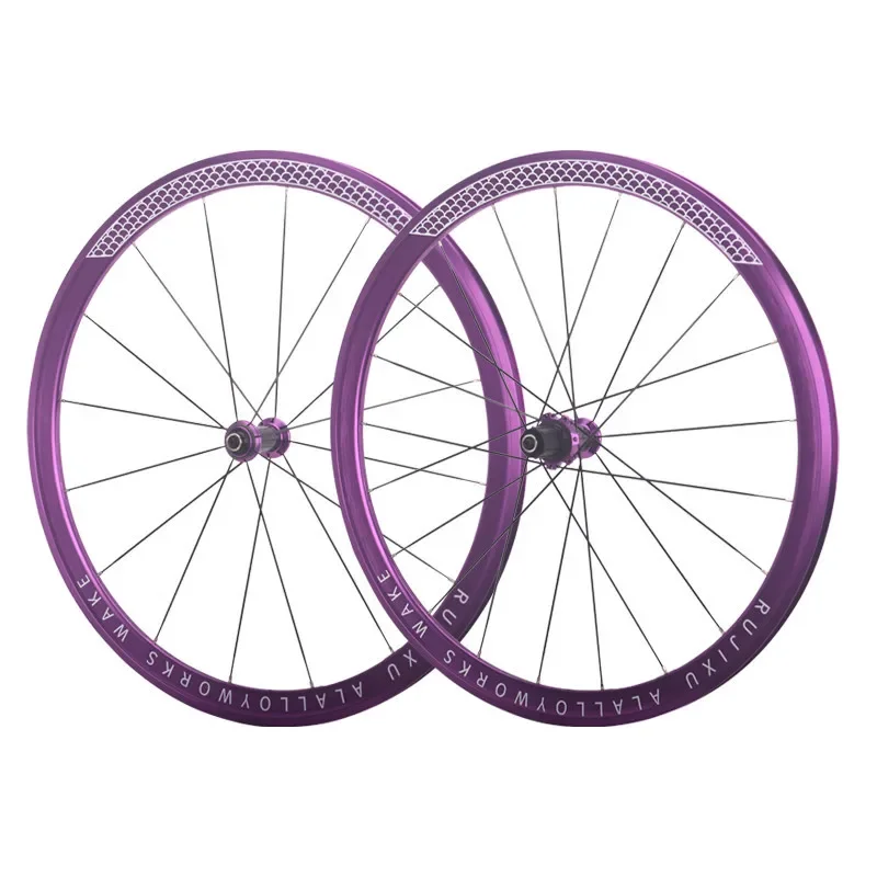 

700C RUJIXU road wheel set aluminum alloy V/C rim brake disc brake 120 sound straight pull flat spokes