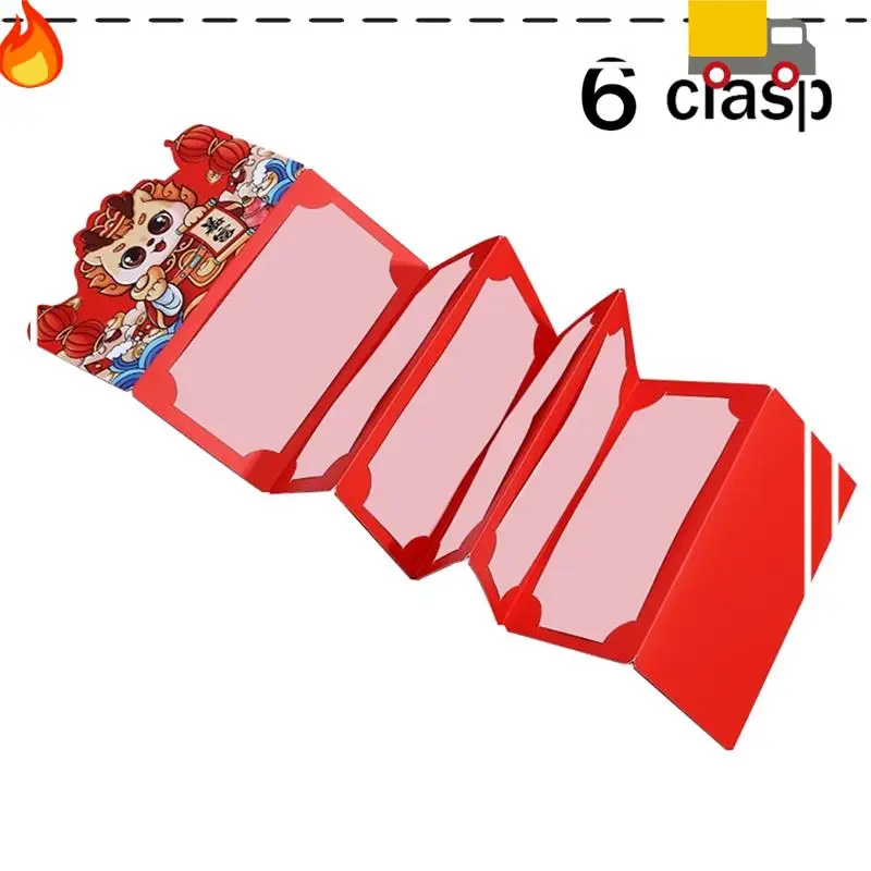

Discount-10PCS Red Envelopes Chinese New Year Red Chinese Envelopes For Money 2024 Dragon Lunar New Year Foldable Red Envelope-B