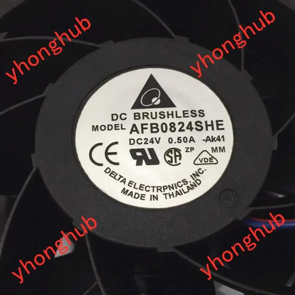 Delta Electronics AFB0824SHE AK41 DC 24V 0,50A 80x80x38mm Ventilador de resfriamento de servidor
