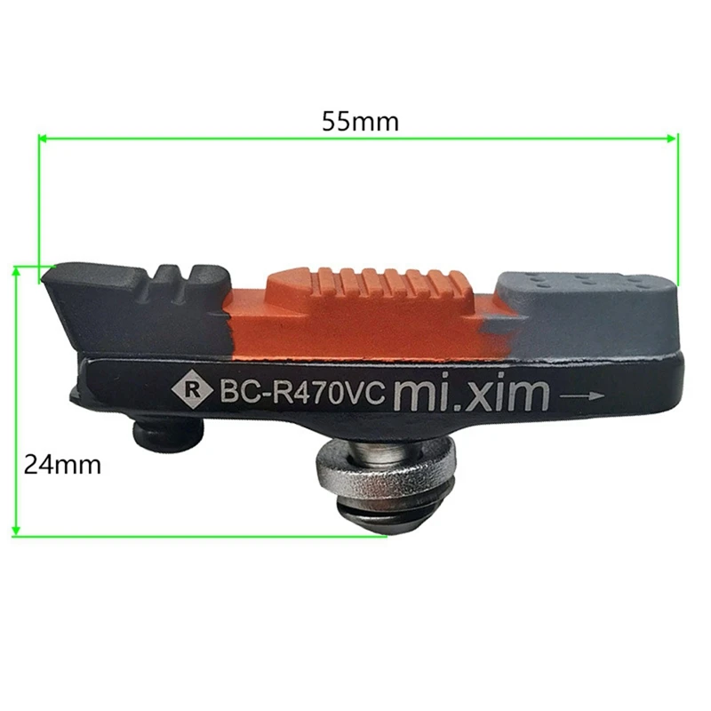 Mi.Xim 4Pcs Bike Brake Pads C-Brake Pads With Mud Trough Silent Bicycle Brake Pads Road Bike Brake Pads Rubber Sheet