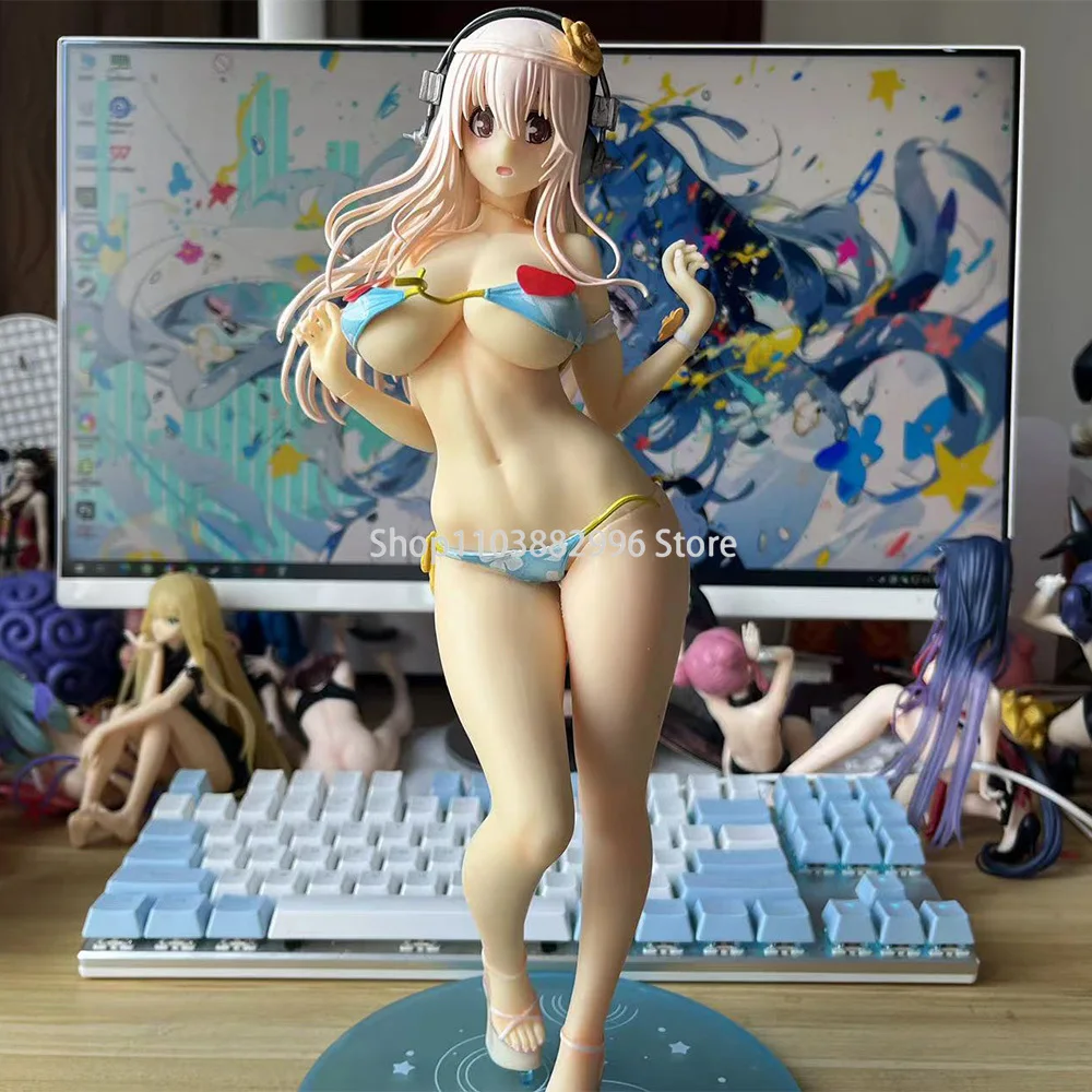 

Фигурка японской девочки из аниме Sonico, 32 см, лето 1/4, Ver. Экшн-фигурка для взрослых Аниме Девушка Статуя Модель игрушка