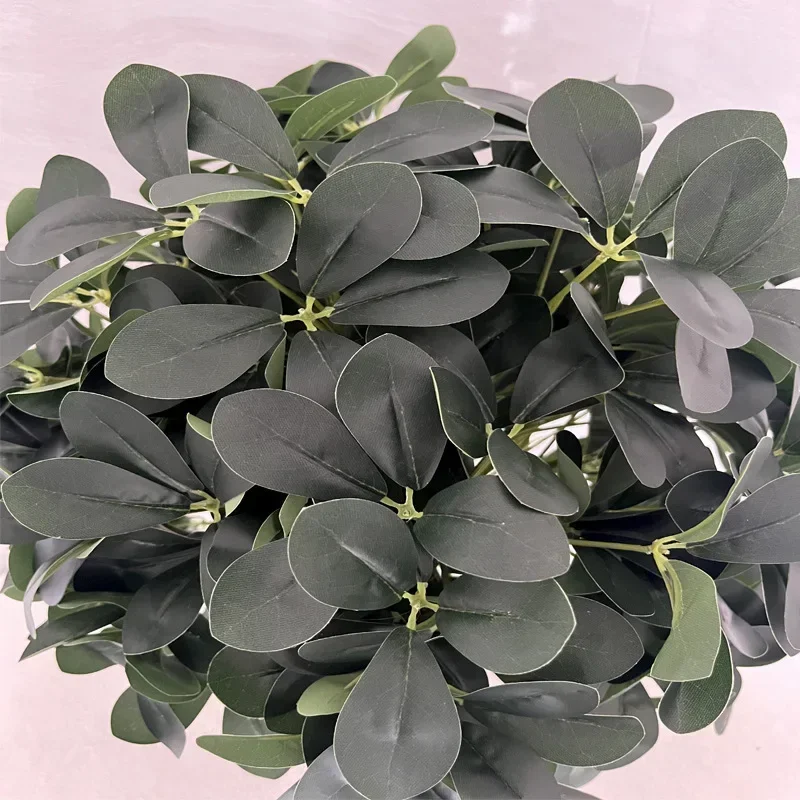 Artificial fortune tree, duck paw wood potted plant, seven star leaves, plant green plant flower arrangement