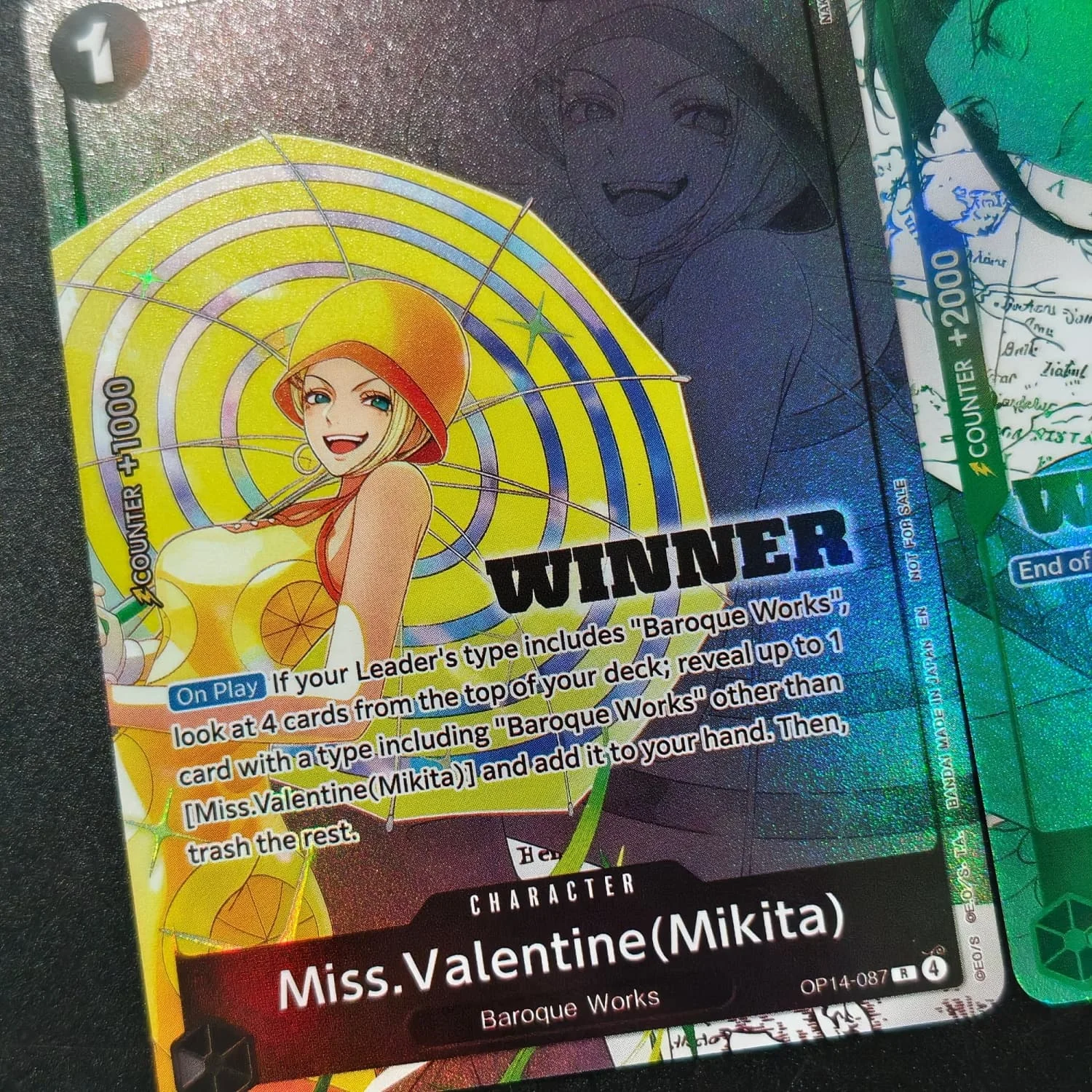 DIY Proxy One Piece TCG English Miss. Valentine (Mikita) R OP14-087 Winner Pack 2026 Vol3 Game Textured Collection Card Toy - view 6