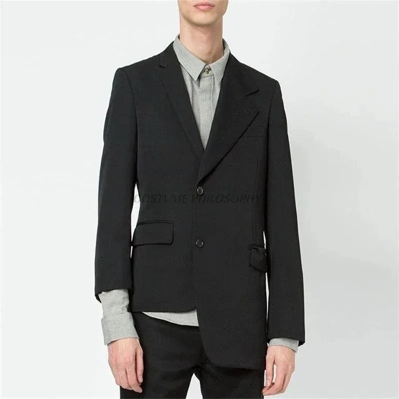 2021 New Men Suits Asymmetrical Irregular Blazers Hairstylist Nightclub Suit Coat Singer Stage Costumes Plus Size Clothing