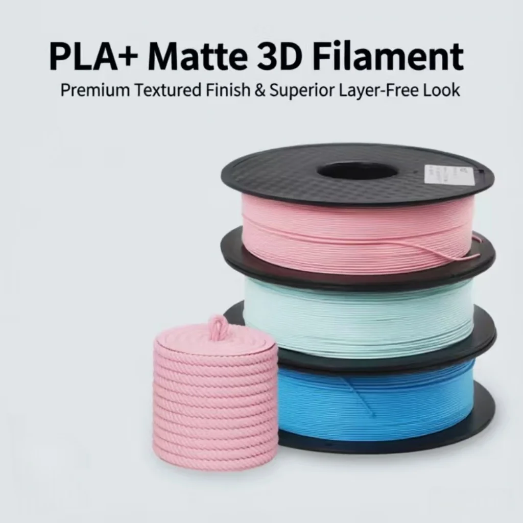 

Матовый филамент PLA+ для 3D-принтеров 1,75 мм - Премиальное матовое покрытие, без видимых слоев, легко снимается, не ломается, прочный и гладкий, для 3D-принтеров