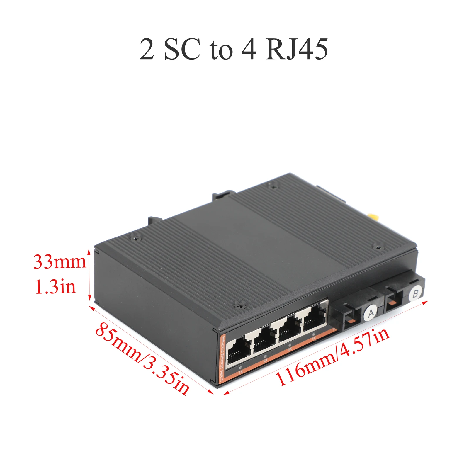 جيجابت 2 بصري 4 كهربائي 1000 ميجابت في الثانية ألياف واحدة وضع واحد SC/SFP مفتاح منفذ إرسال واستقبال الألياف البصرية
